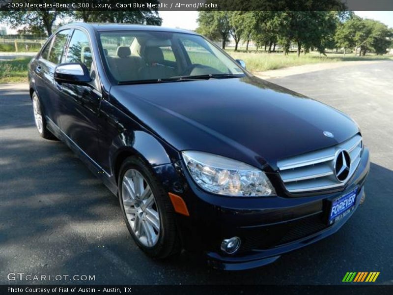 Capri Blue Metallic / Almond/Mocha 2009 Mercedes-Benz C 300 Luxury