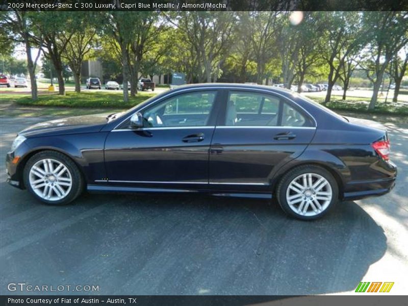 Capri Blue Metallic / Almond/Mocha 2009 Mercedes-Benz C 300 Luxury