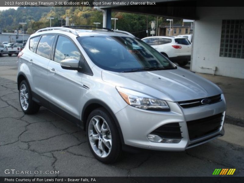 Ingot Silver Metallic / Charcoal Black 2013 Ford Escape Titanium 2.0L EcoBoost 4WD
