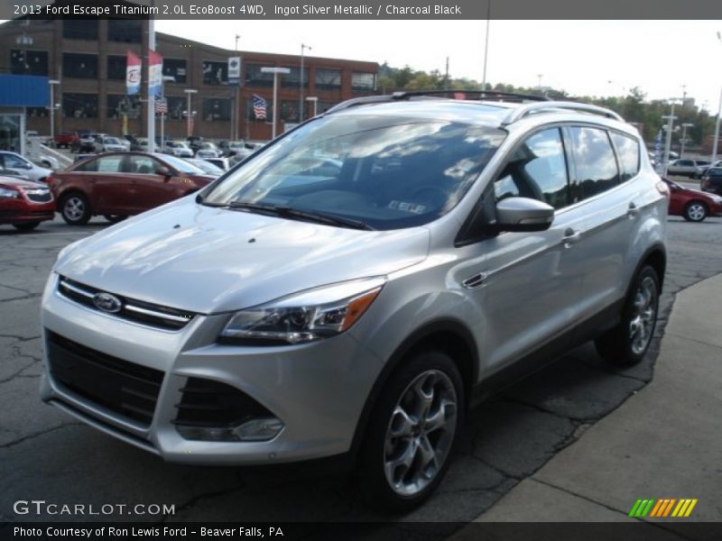 Ingot Silver Metallic / Charcoal Black 2013 Ford Escape Titanium 2.0L EcoBoost 4WD