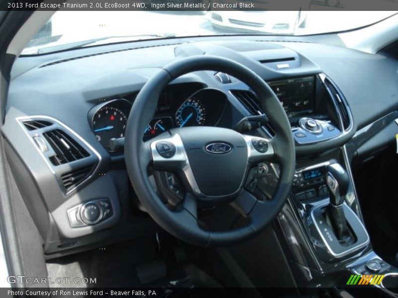Ingot Silver Metallic / Charcoal Black 2013 Ford Escape Titanium 2.0L EcoBoost 4WD