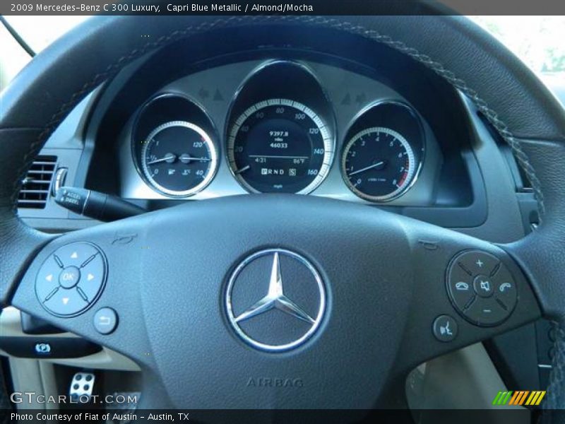 Capri Blue Metallic / Almond/Mocha 2009 Mercedes-Benz C 300 Luxury