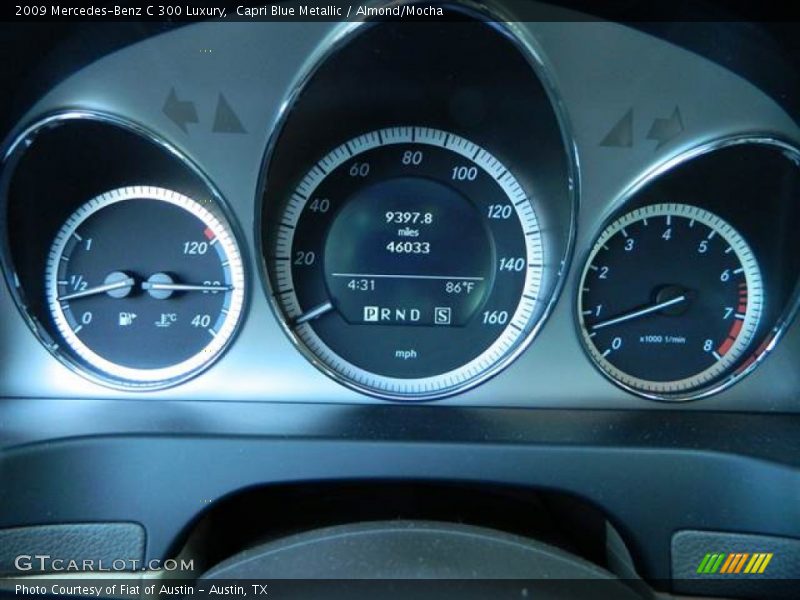 Capri Blue Metallic / Almond/Mocha 2009 Mercedes-Benz C 300 Luxury