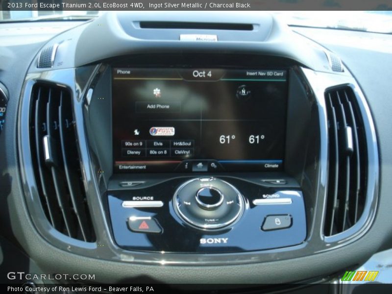 Ingot Silver Metallic / Charcoal Black 2013 Ford Escape Titanium 2.0L EcoBoost 4WD