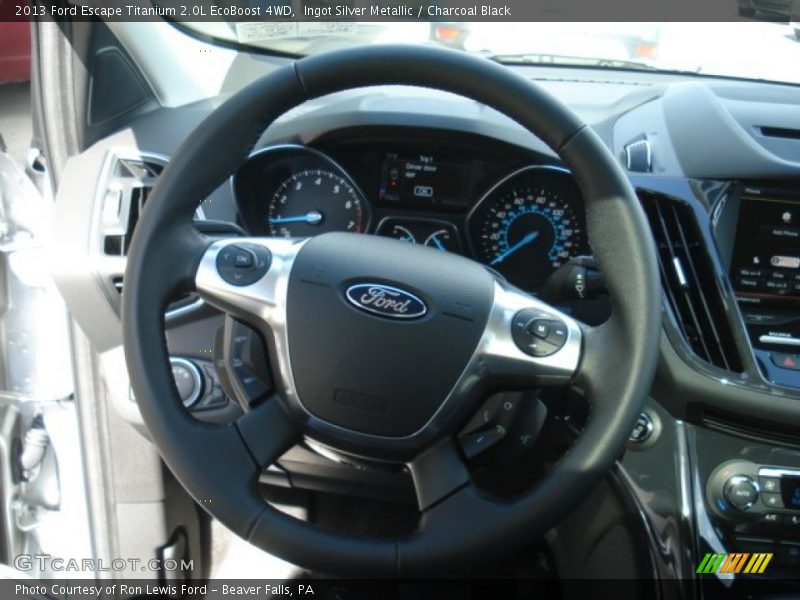 Ingot Silver Metallic / Charcoal Black 2013 Ford Escape Titanium 2.0L EcoBoost 4WD