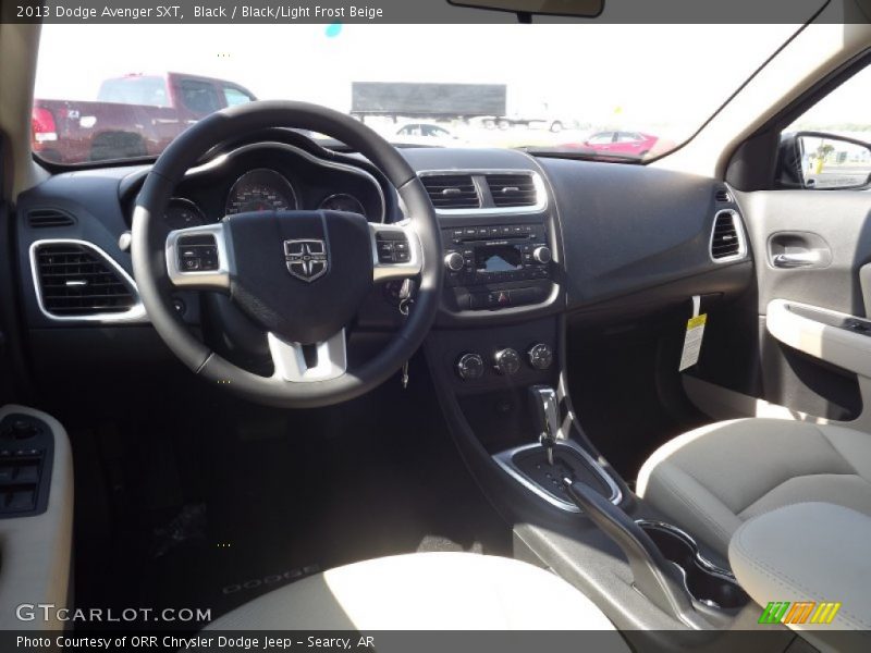Black / Black/Light Frost Beige 2013 Dodge Avenger SXT