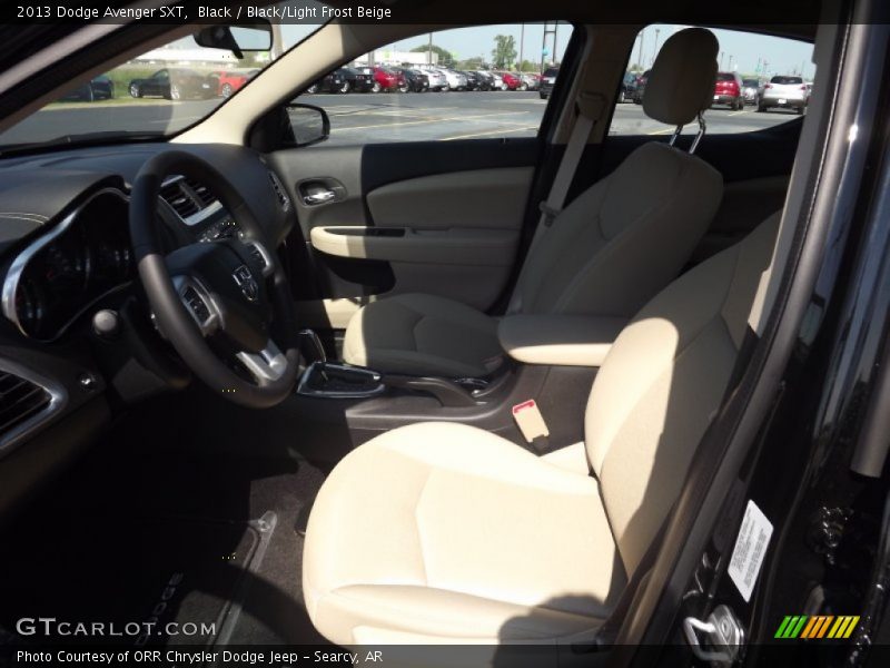 Black / Black/Light Frost Beige 2013 Dodge Avenger SXT