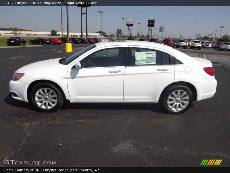 Bright White / Black 2013 Chrysler 200 Touring Sedan