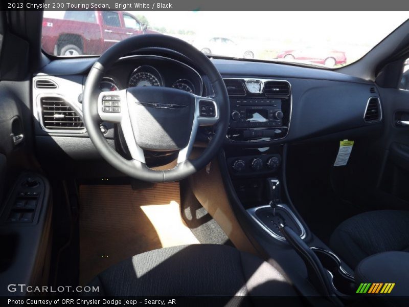 Bright White / Black 2013 Chrysler 200 Touring Sedan