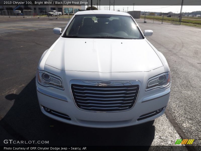 Bright White / Black/Light Frost Beige 2013 Chrysler 300