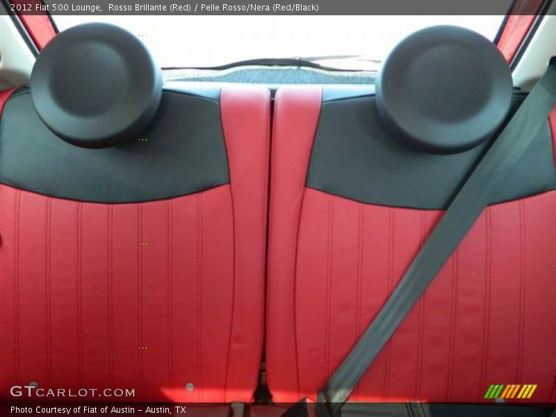 Rosso Brillante (Red) / Pelle Rosso/Nera (Red/Black) 2012 Fiat 500 Lounge