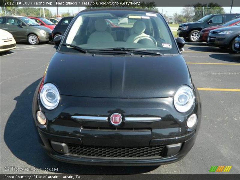 Nero (Black) / Tessuto Grigio/Avorio (Grey/Ivory) 2012 Fiat 500 c cabrio Pop