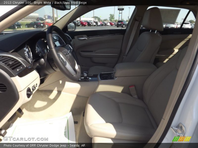 Bright White / Black/Light Frost Beige 2013 Chrysler 300