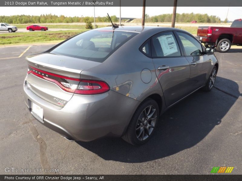 Tungsten Metallic / Black/Ruby Red 2013 Dodge Dart Rallye