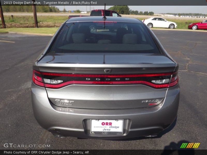 Tungsten Metallic / Black/Ruby Red 2013 Dodge Dart Rallye