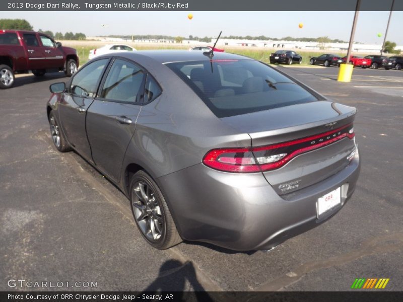 Tungsten Metallic / Black/Ruby Red 2013 Dodge Dart Rallye