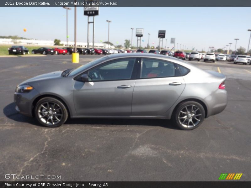 Tungsten Metallic / Black/Ruby Red 2013 Dodge Dart Rallye