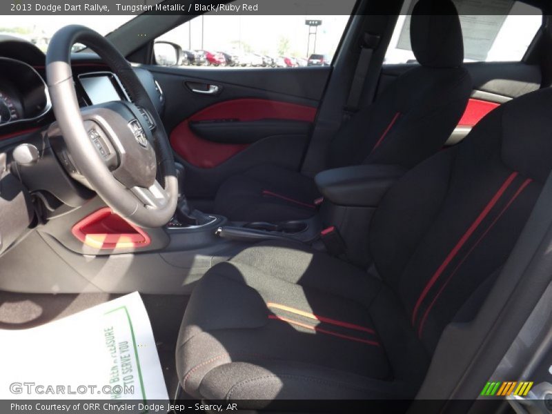 Tungsten Metallic / Black/Ruby Red 2013 Dodge Dart Rallye