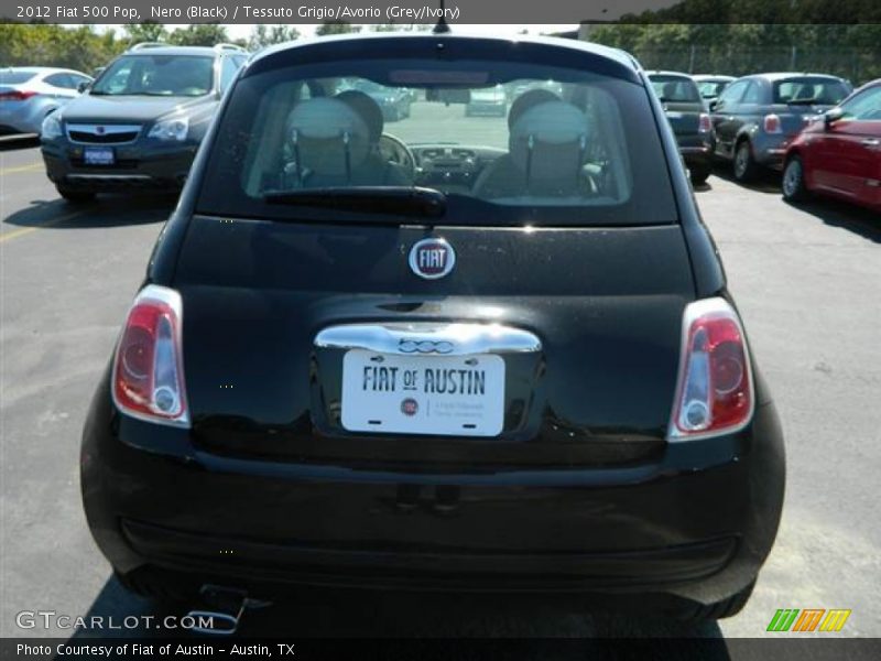 Nero (Black) / Tessuto Grigio/Avorio (Grey/Ivory) 2012 Fiat 500 Pop