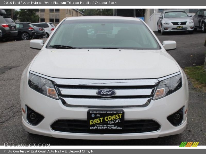 White Platinum Tri-coat Metallic / Charcoal Black 2010 Ford Fusion Hybrid