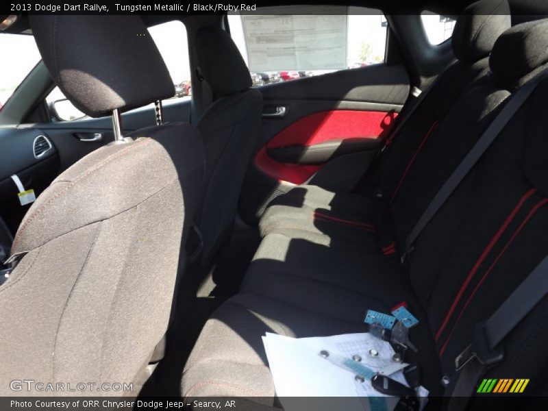 Tungsten Metallic / Black/Ruby Red 2013 Dodge Dart Rallye