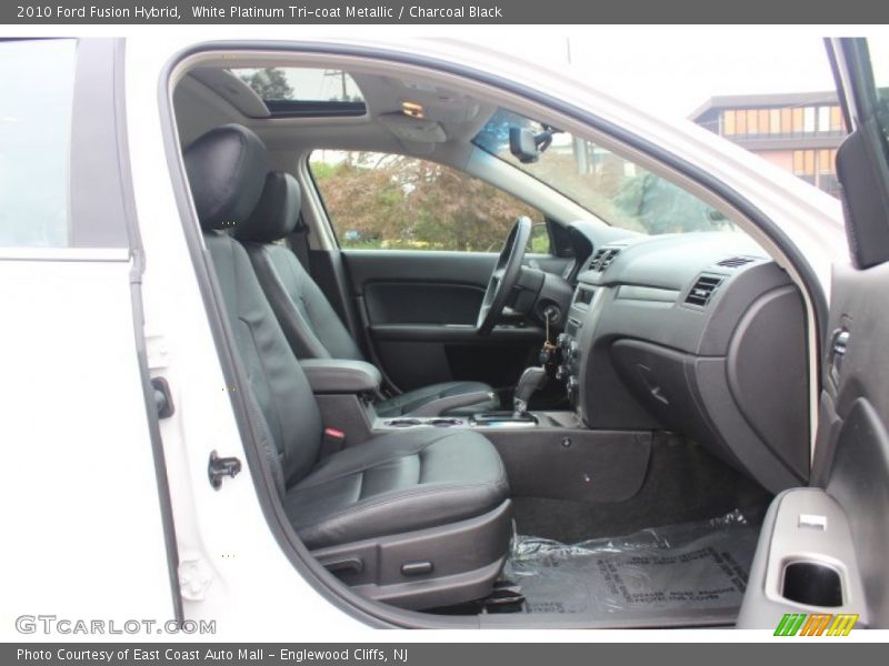 White Platinum Tri-coat Metallic / Charcoal Black 2010 Ford Fusion Hybrid