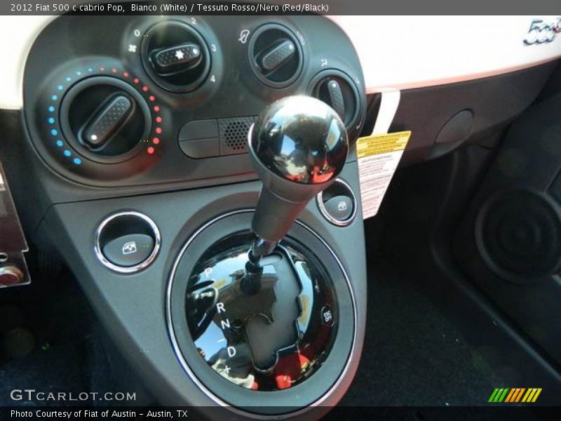 Bianco (White) / Tessuto Rosso/Nero (Red/Black) 2012 Fiat 500 c cabrio Pop