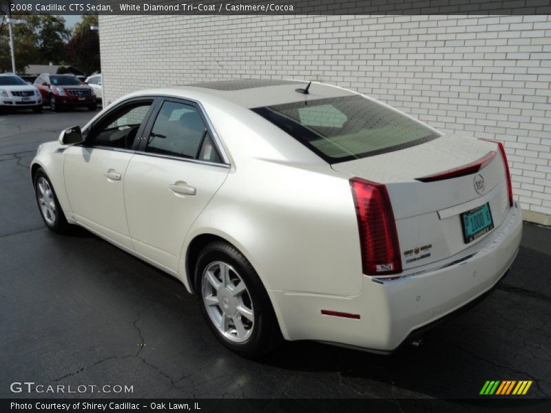 White Diamond Tri-Coat / Cashmere/Cocoa 2008 Cadillac CTS Sedan