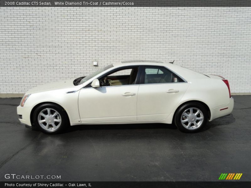 White Diamond Tri-Coat / Cashmere/Cocoa 2008 Cadillac CTS Sedan