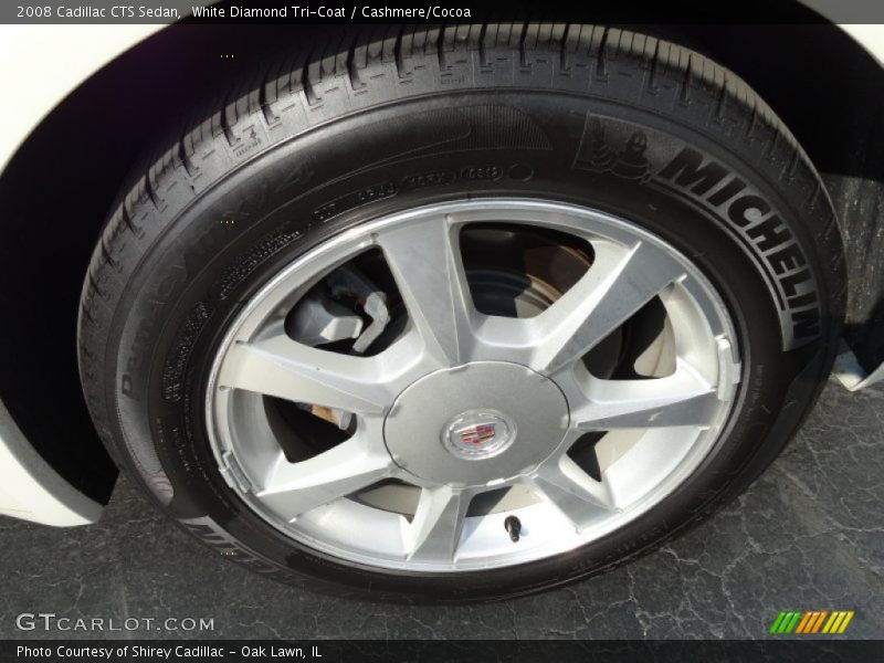 White Diamond Tri-Coat / Cashmere/Cocoa 2008 Cadillac CTS Sedan