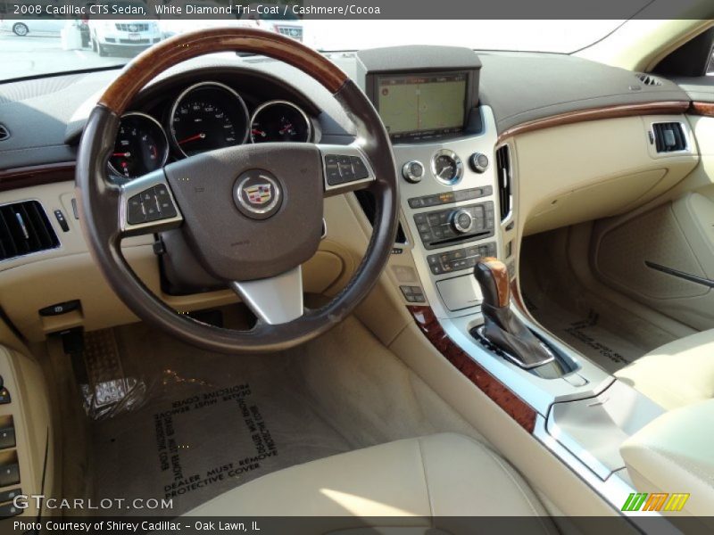 White Diamond Tri-Coat / Cashmere/Cocoa 2008 Cadillac CTS Sedan