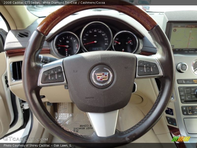 White Diamond Tri-Coat / Cashmere/Cocoa 2008 Cadillac CTS Sedan