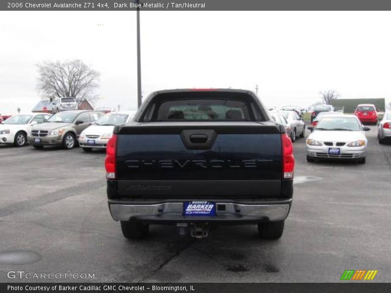 Dark Blue Metallic / Tan/Neutral 2006 Chevrolet Avalanche Z71 4x4