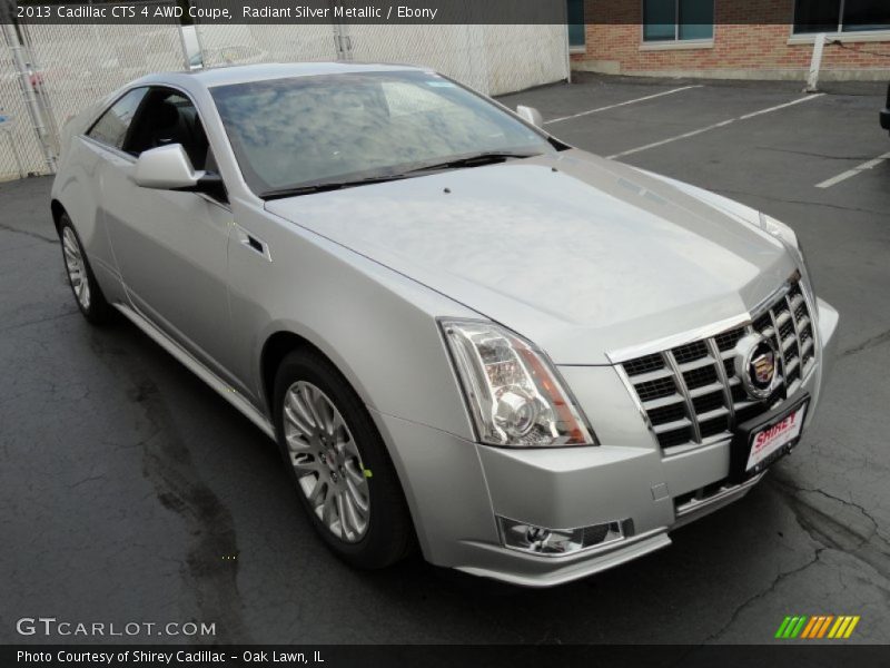 Radiant Silver Metallic / Ebony 2013 Cadillac CTS 4 AWD Coupe
