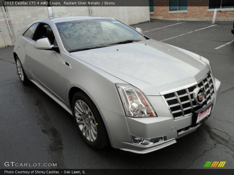 Radiant Silver Metallic / Ebony 2013 Cadillac CTS 4 AWD Coupe