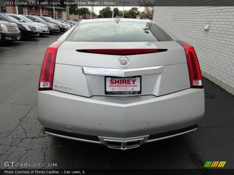 Radiant Silver Metallic / Ebony 2013 Cadillac CTS 4 AWD Coupe
