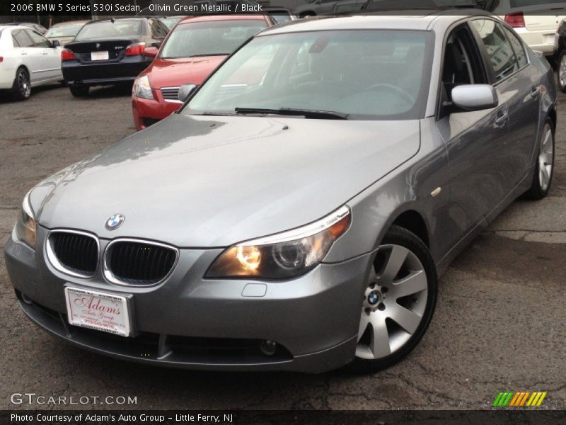 Olivin Green Metallic / Black 2006 BMW 5 Series 530i Sedan