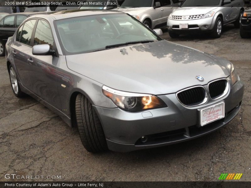 Olivin Green Metallic / Black 2006 BMW 5 Series 530i Sedan