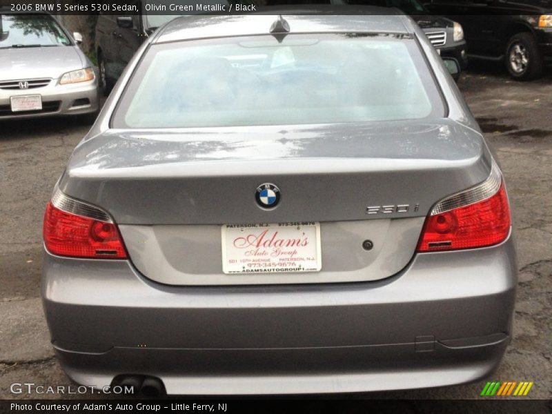 Olivin Green Metallic / Black 2006 BMW 5 Series 530i Sedan