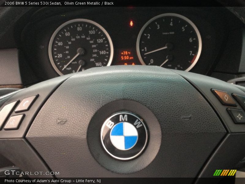 Olivin Green Metallic / Black 2006 BMW 5 Series 530i Sedan