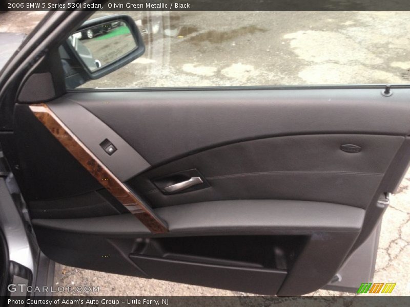 Olivin Green Metallic / Black 2006 BMW 5 Series 530i Sedan