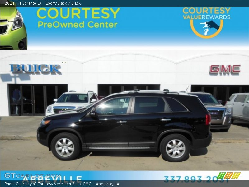 Ebony Black / Black 2011 Kia Sorento LX