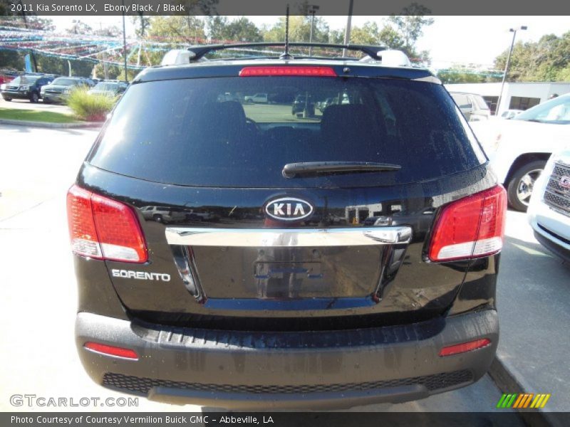 Ebony Black / Black 2011 Kia Sorento LX