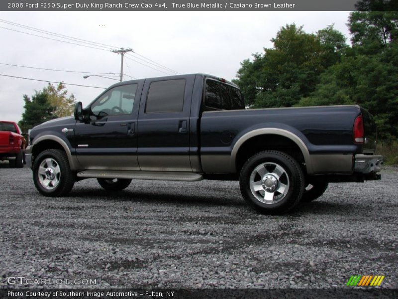 True Blue Metallic / Castano Brown Leather 2006 Ford F250 Super Duty King Ranch Crew Cab 4x4