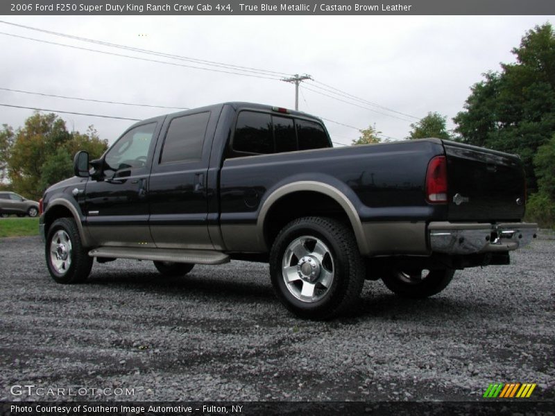 True Blue Metallic / Castano Brown Leather 2006 Ford F250 Super Duty King Ranch Crew Cab 4x4