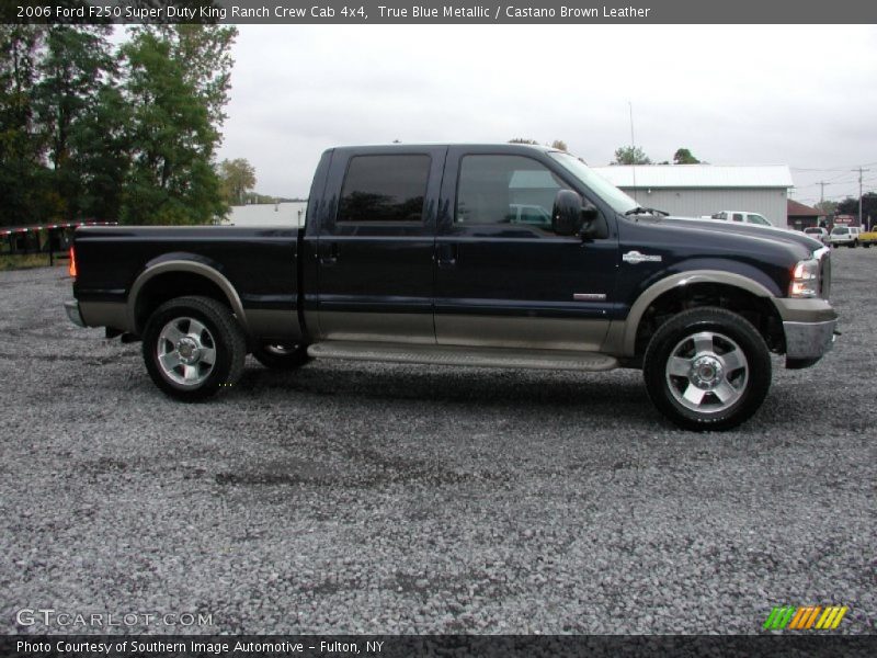 True Blue Metallic / Castano Brown Leather 2006 Ford F250 Super Duty King Ranch Crew Cab 4x4