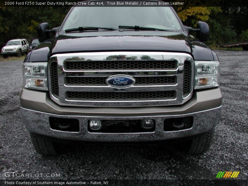 True Blue Metallic / Castano Brown Leather 2006 Ford F250 Super Duty King Ranch Crew Cab 4x4