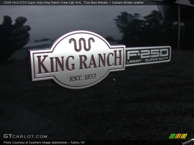 True Blue Metallic / Castano Brown Leather 2006 Ford F250 Super Duty King Ranch Crew Cab 4x4
