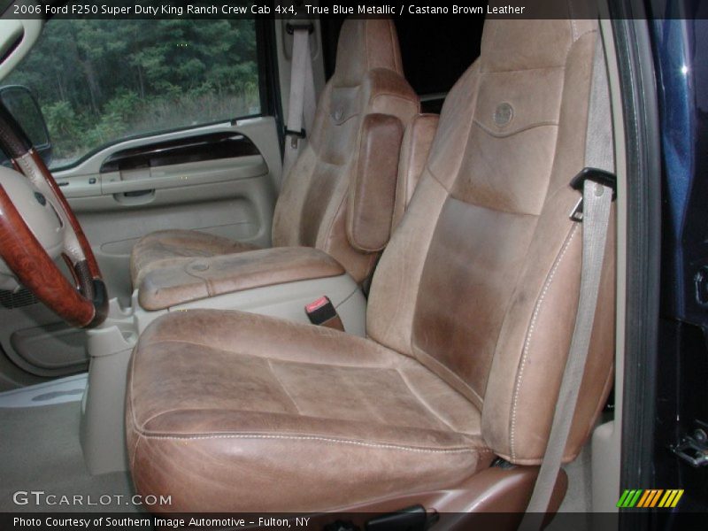 True Blue Metallic / Castano Brown Leather 2006 Ford F250 Super Duty King Ranch Crew Cab 4x4