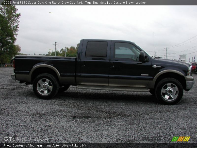 True Blue Metallic / Castano Brown Leather 2006 Ford F250 Super Duty King Ranch Crew Cab 4x4